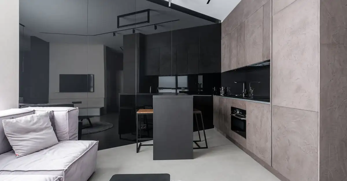 Wohnzimmer und küche in einem