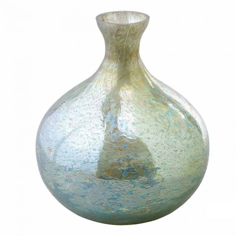 Glas Vase bauchig, H30cm grün Saisonale Dekoration